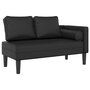 Voir la diapositive 2 : VIDAXL Chaise longue avec coussins noir similicuir