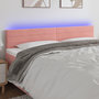 Voir la diapositive 1 : VIDAXL Tete de lit a LED Rose 200x5x78/88 cm Velours