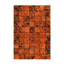 Voir la diapositive 1 : Paris Prix Tapis Patchwork en Cuir Fait Main  Voila  Orange