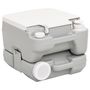 Voir la diapositive 5 : VIDAXL Toilette de camping portable gris et blanc 10+10 L PEHD