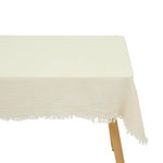 ATMOSPHERA Nappe en Gaze de Coton  Vela  150x250cm Blanc Chaud