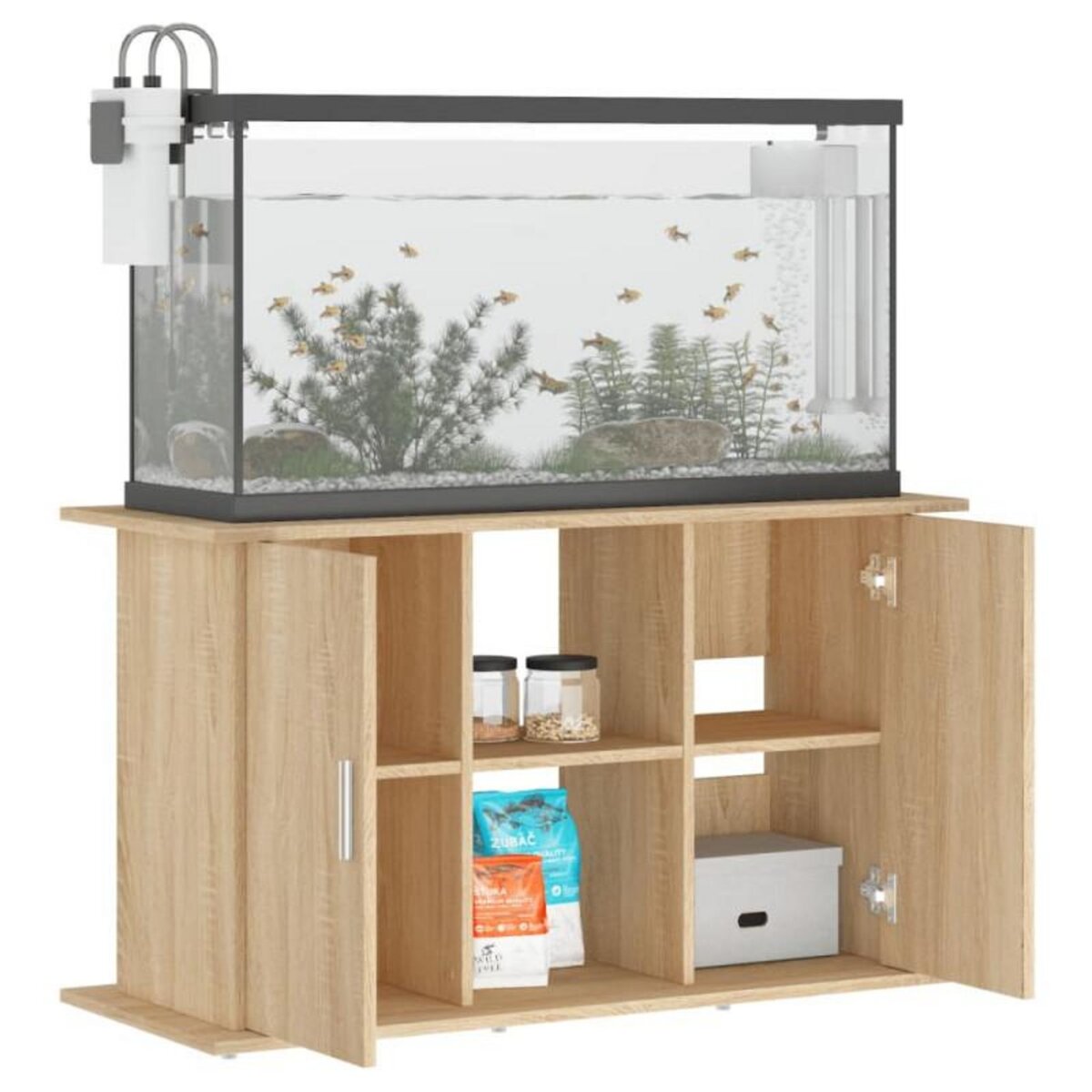 VIDAXL Support d aquarium chêne sonoma 101x41x58 cm bois d ingénierie