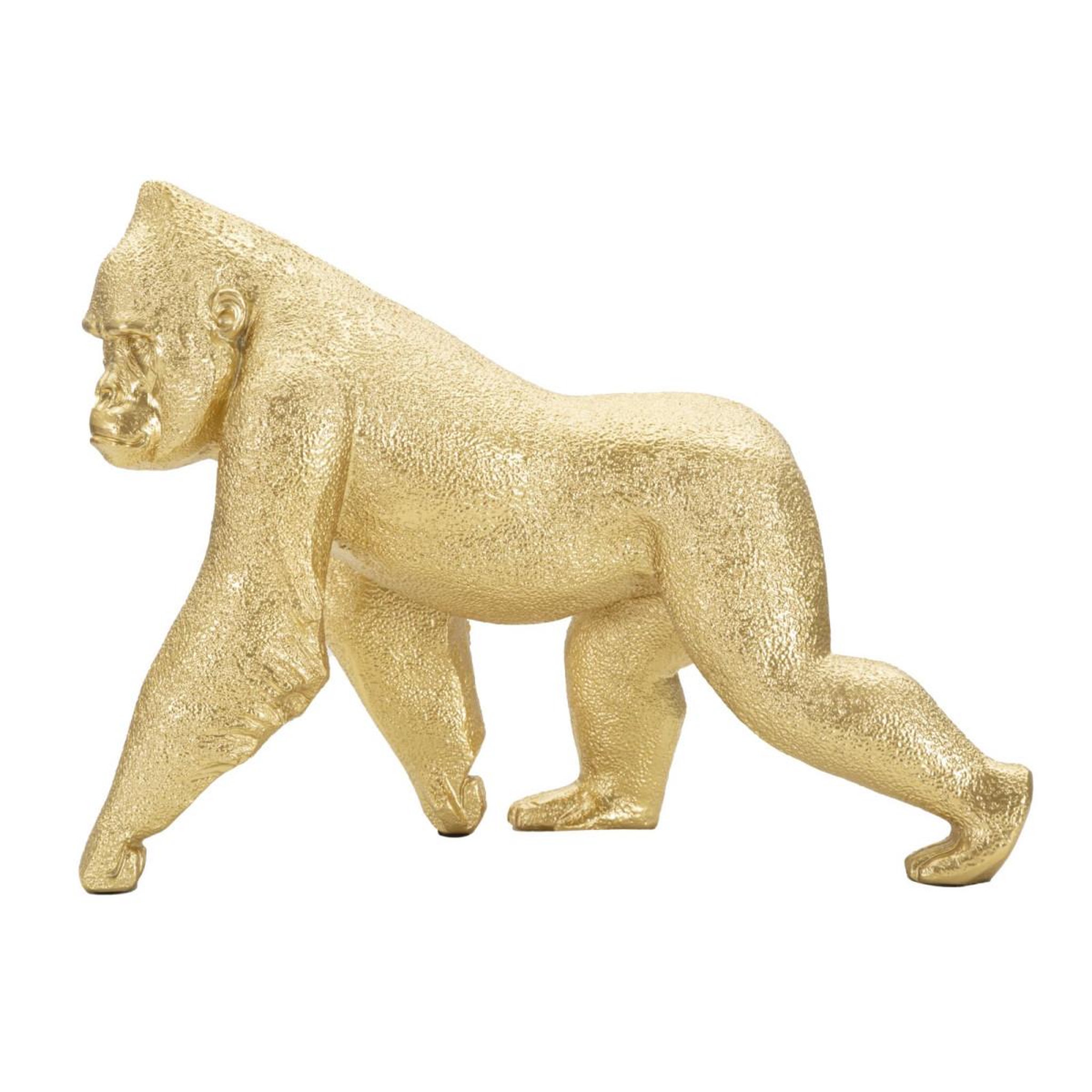 Voir la diapositive 2 : Paris Prix Statuette design en résine  gorille  29cm or