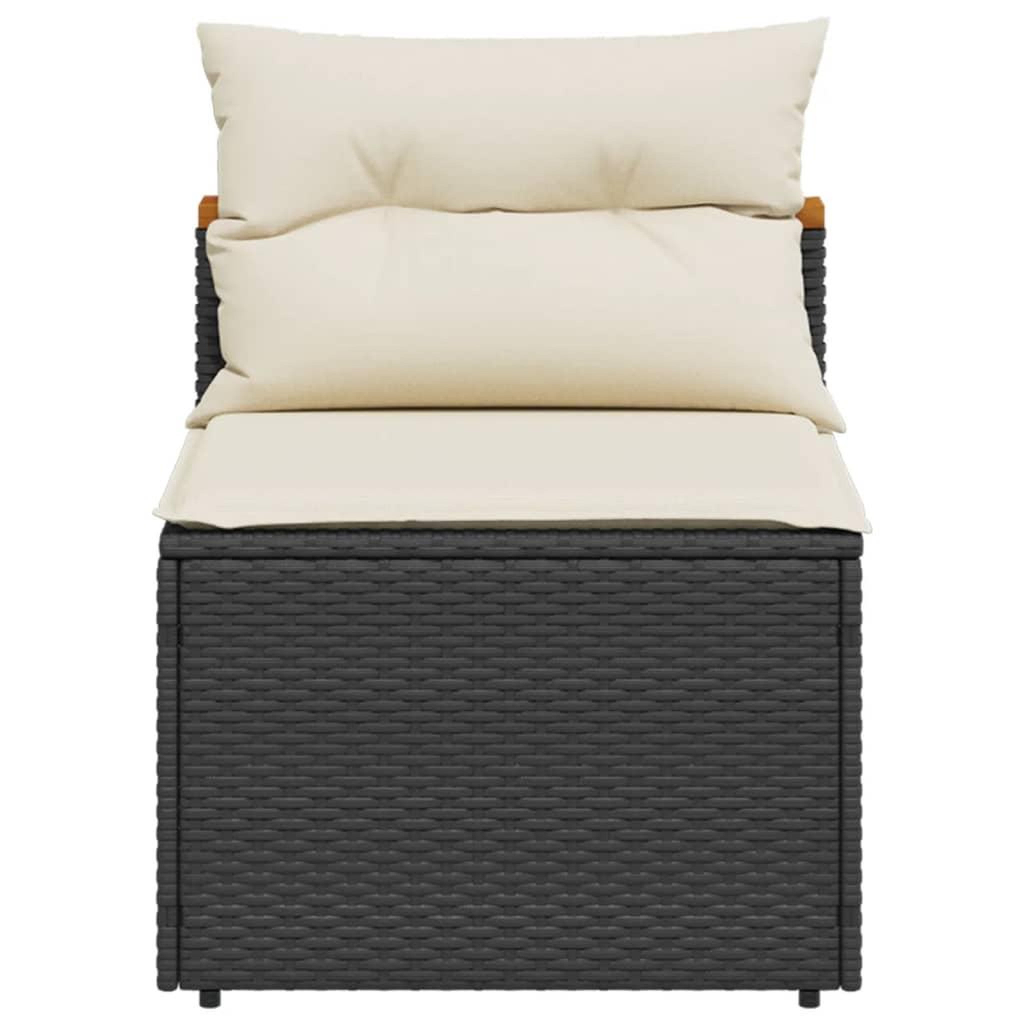 Voir la diapositive 5 : VIDAXL Canapes de jardin sans accoudoirs avec coussins 2 pcs noir