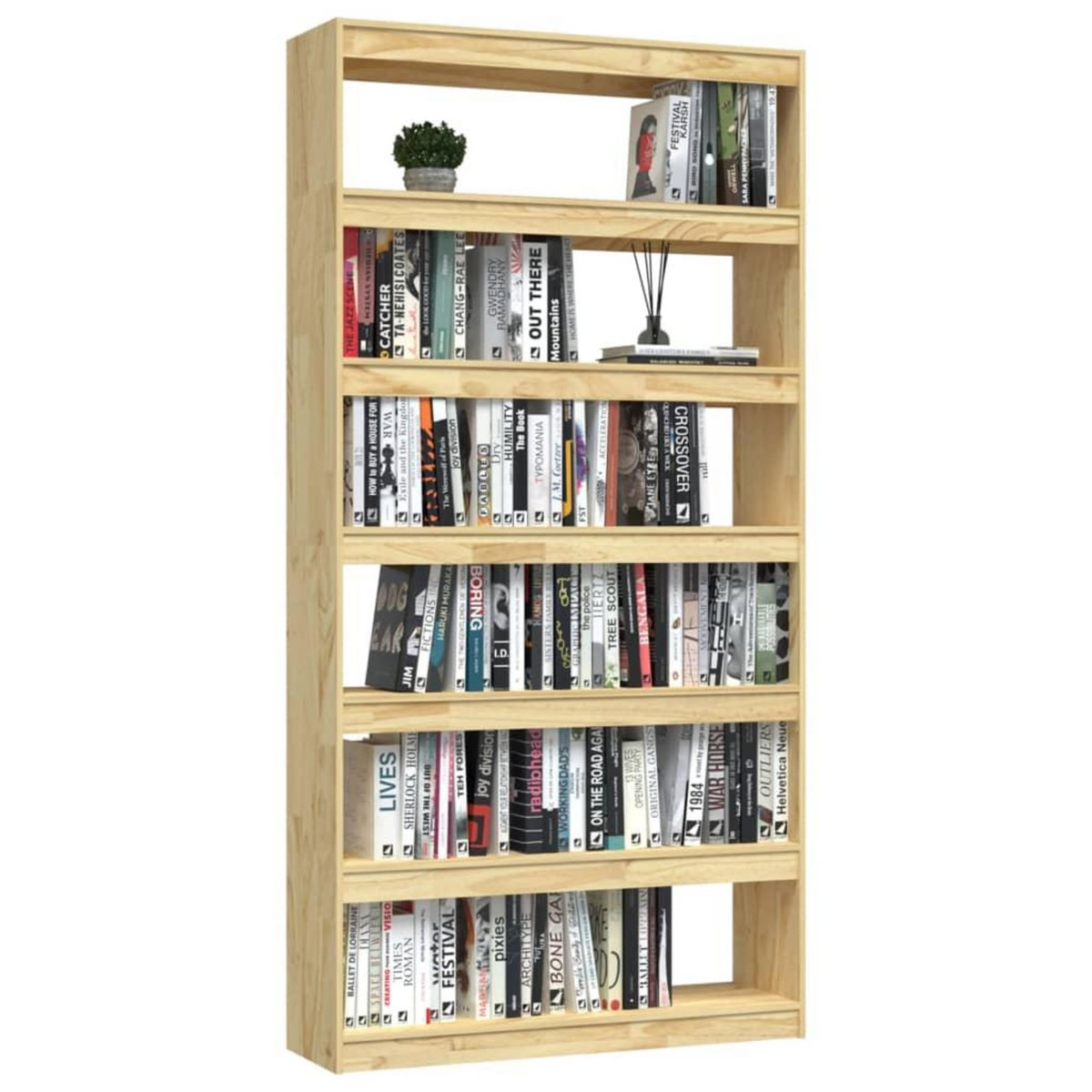 VIDAXL Bibliotheque/Separateur de piece 100x30x200 cm pin massif