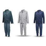 OZABI Pyjama Homme Long Boutonne Col Chemise Ultra Doux. Coloris disponibles : Bleu, Vert