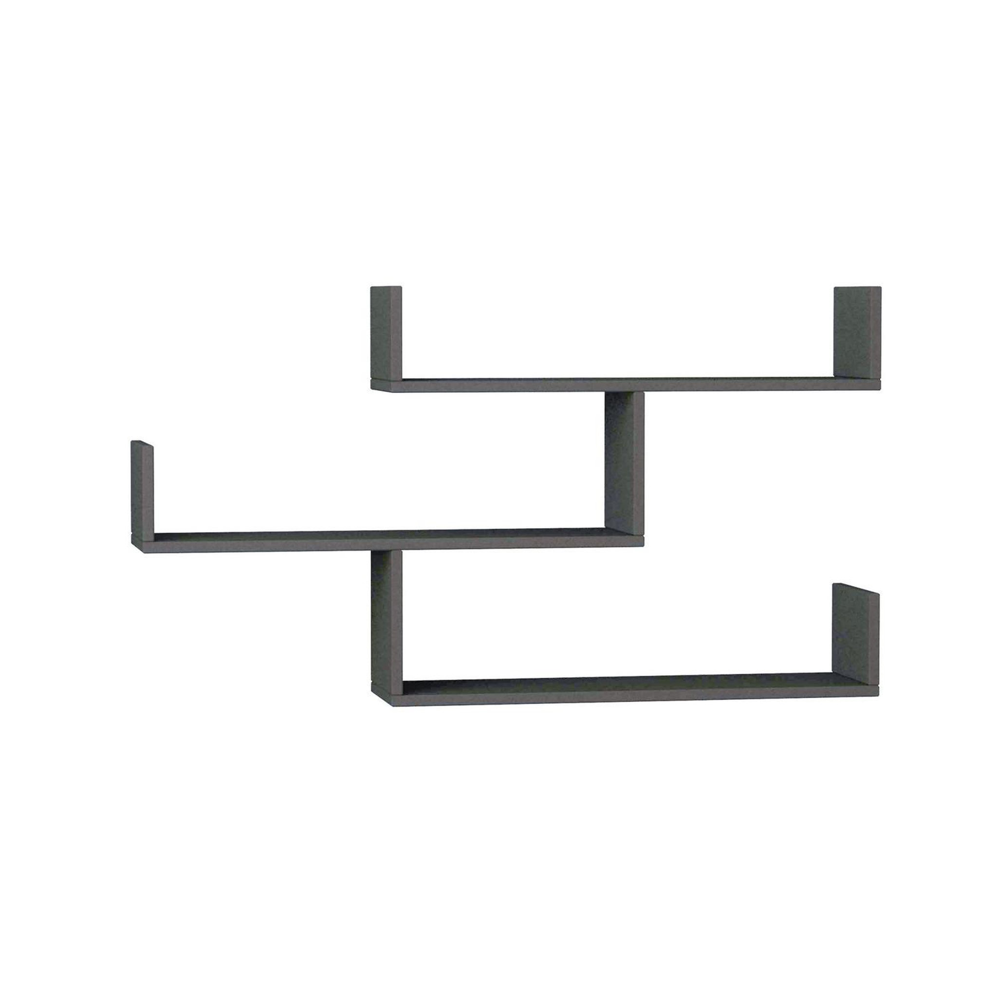 Habitat et Jardin Étagère murale en bois  tibet  - 120 x 22 x 67 cm - anthracite