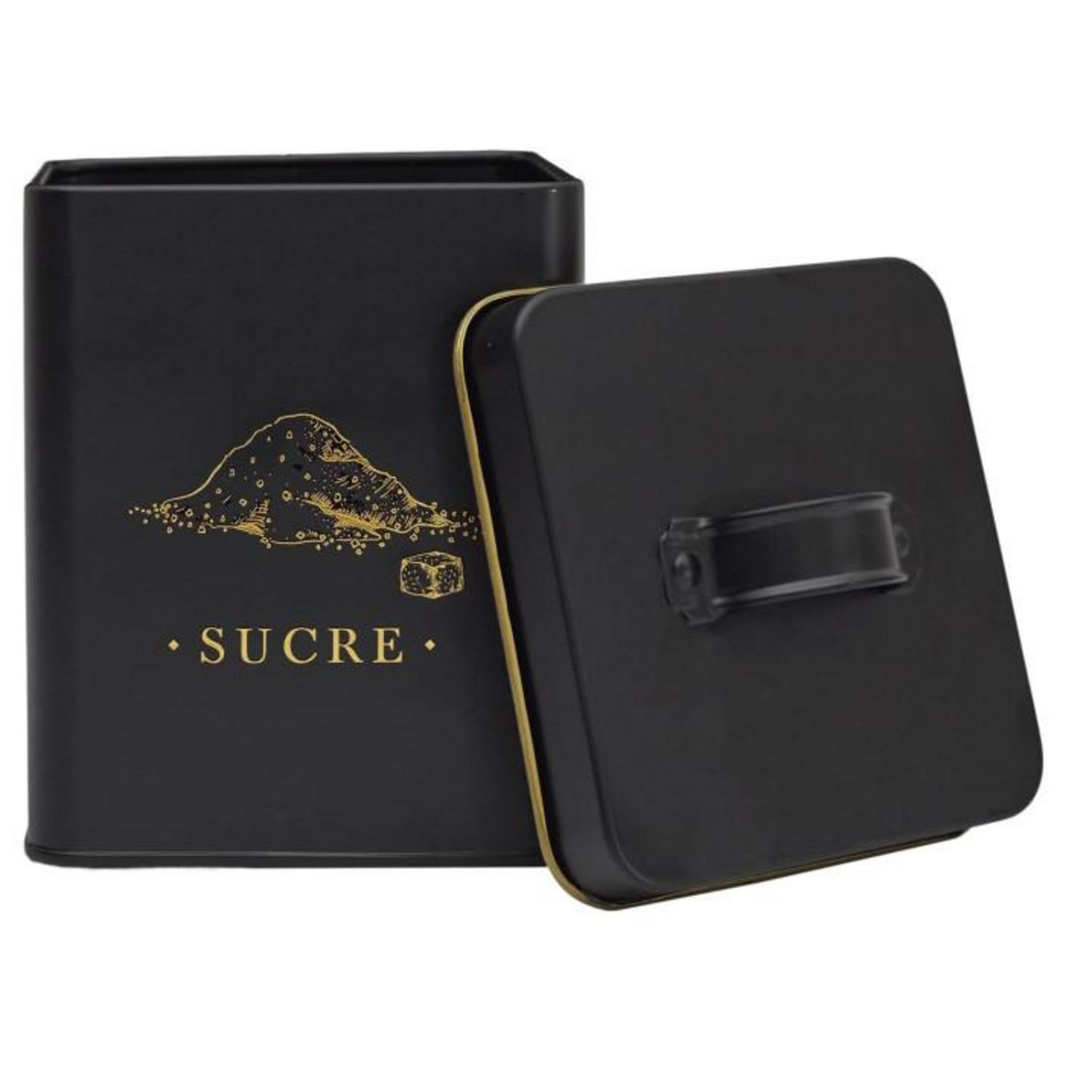 Paris Prix Boîte à Sucre en Métal  Lounge  19cm Noir