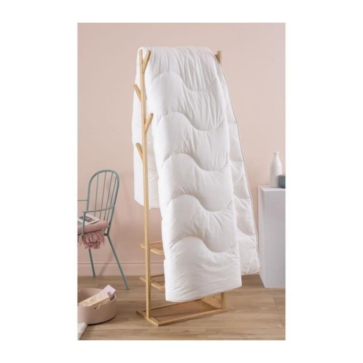 DODO Couette 220x240 cm DODO CHAMPS DE LIN - Chaude - 450G/m² - Couette 2 personnes -Douce et Chaude -Anti-acariens Antibactériens