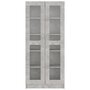 VIDAXL Armoire a vitrine Gris beton 82,5x30,5x185,5 cm Agglomere