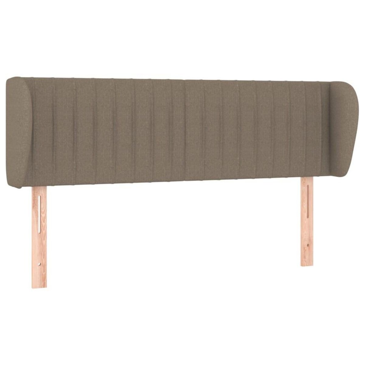 VIDAXL Tete de lit avec oreilles Taupe 147x23x78/88 cm Tissu