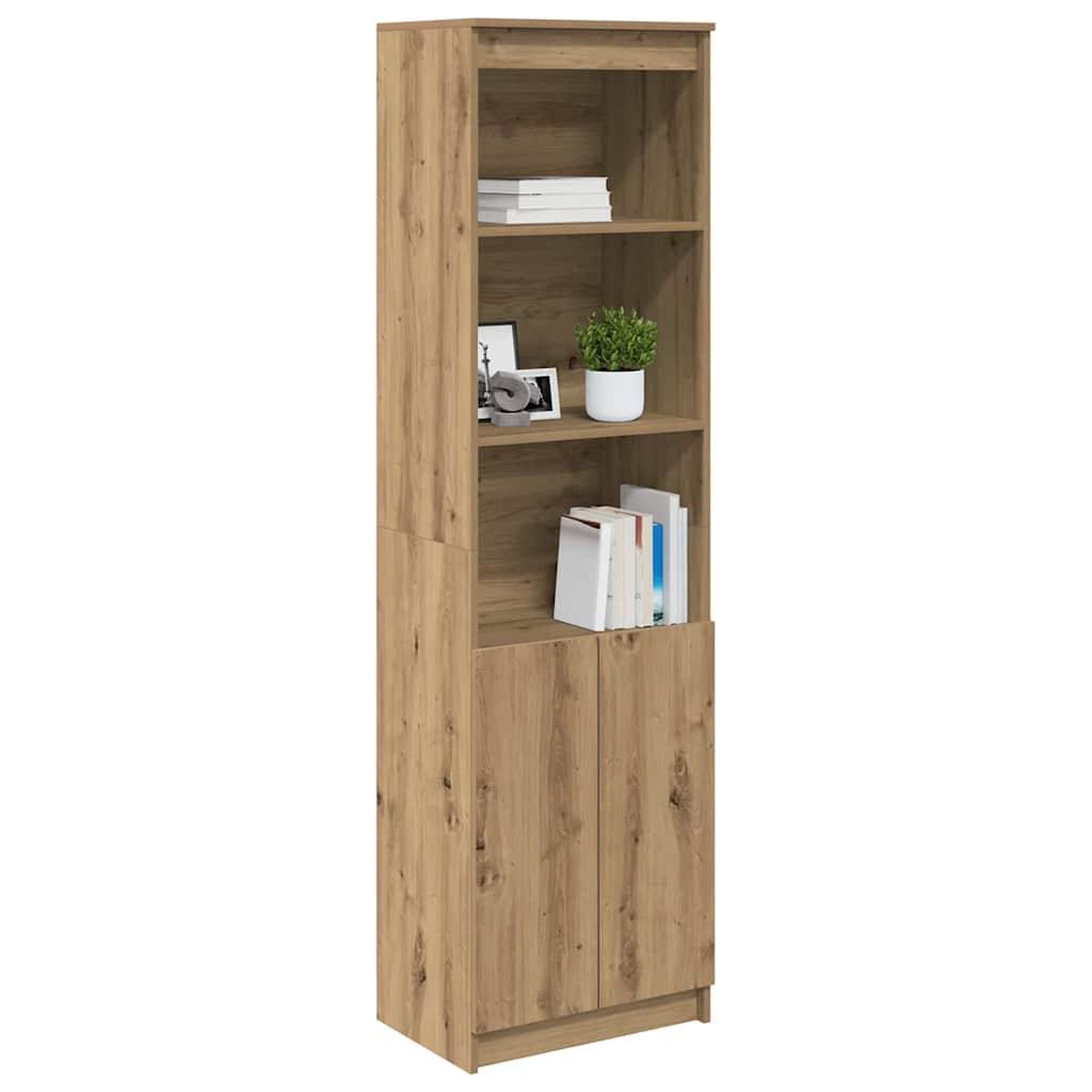 Voir la diapositive 4 : VIDAXL Buffet haut chene artisanal 50x35x180 cm bois d'ingenierie