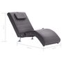 Voir la diapositive 6 : VIDAXL Chaise longue de massage avec oreiller gris similicuir