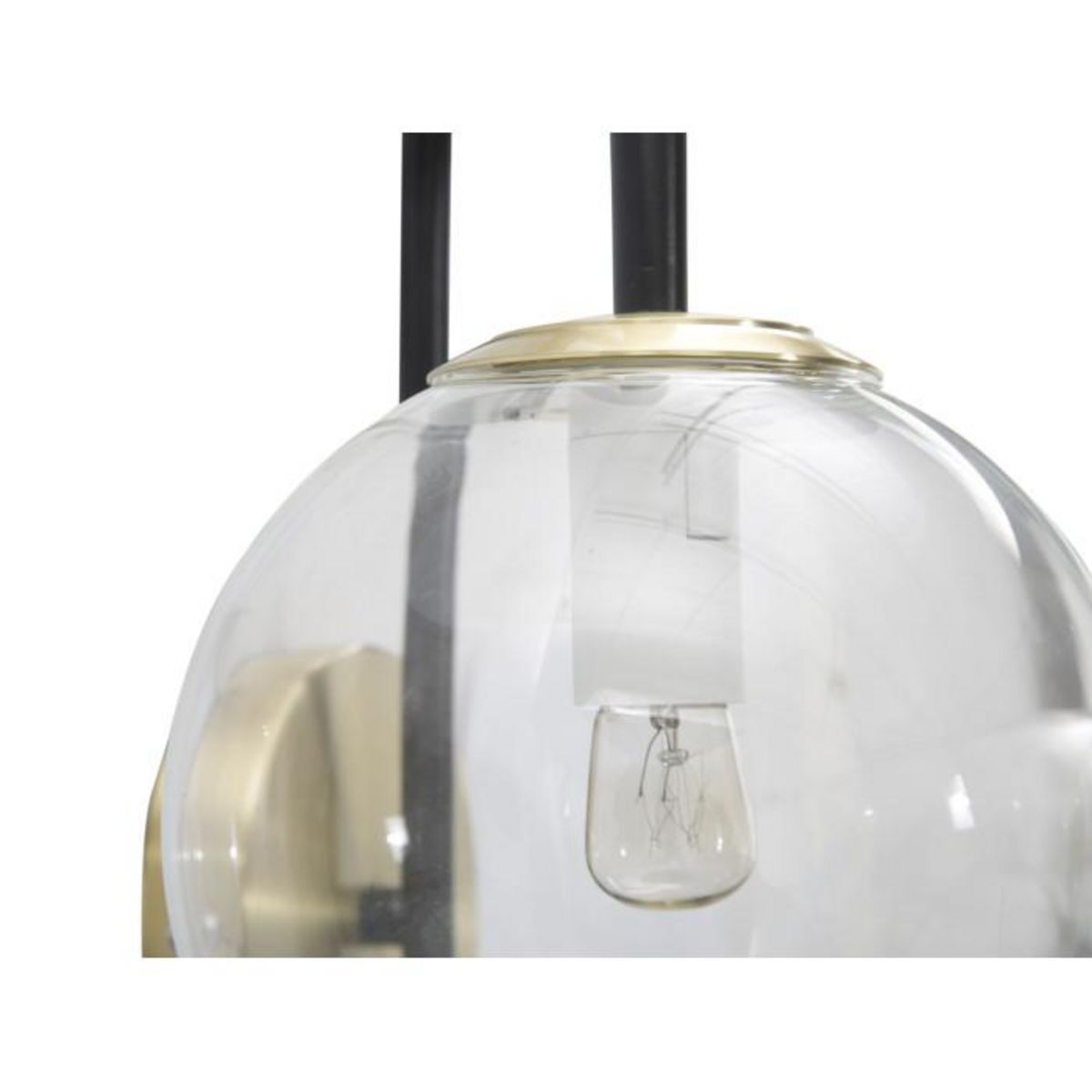 Paris Prix Applique Murale 2 Sphères  Blak  45cm Noir & Or