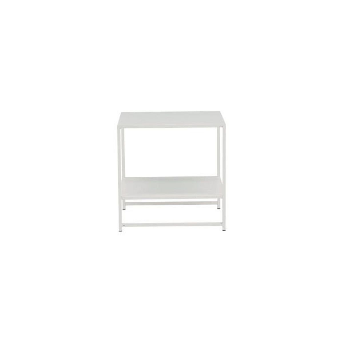 Paris Prix Table d'Appoint Avec Étagère  Staal  50cm Blanc