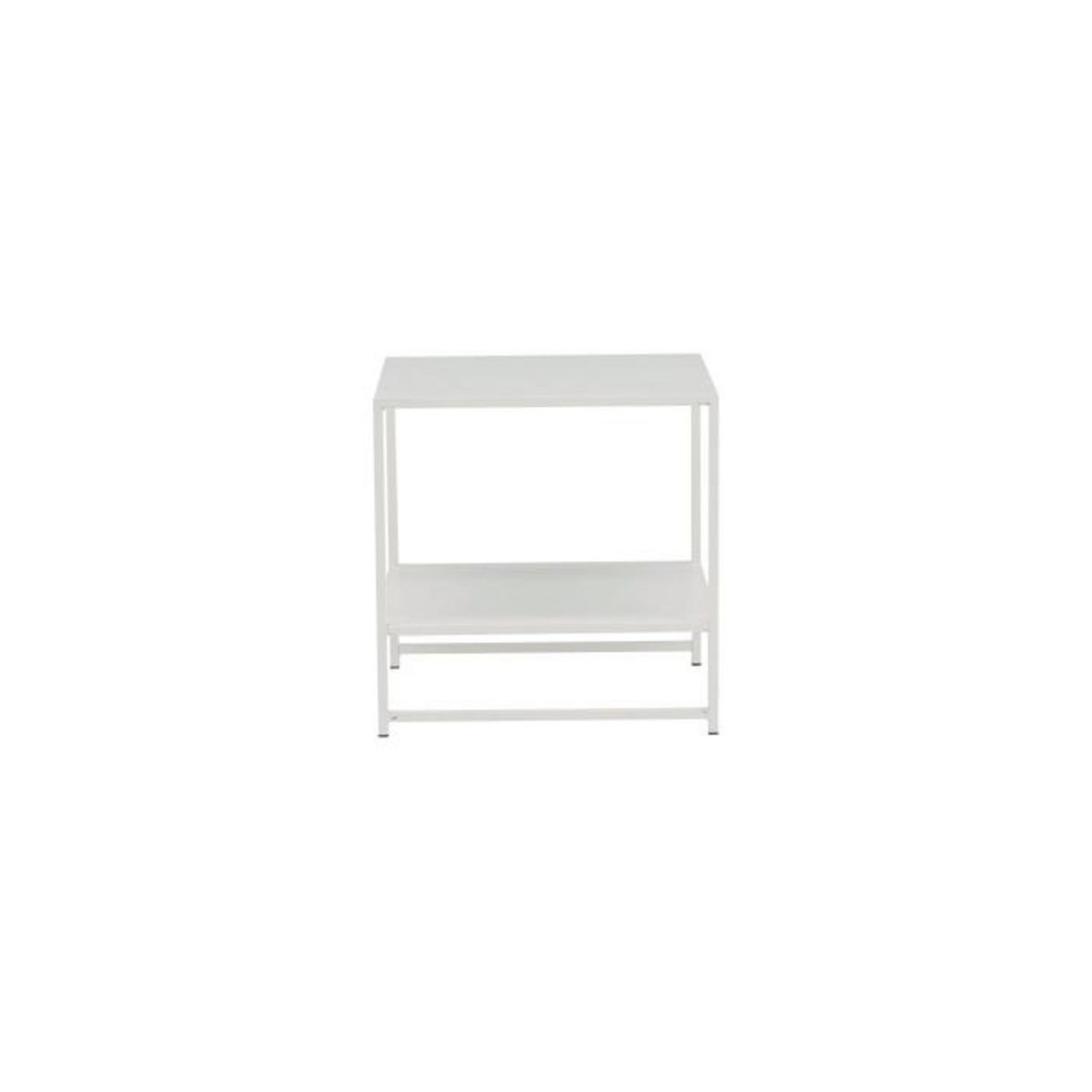 Paris Prix Table d'Appoint Avec Étagère  Staal  50cm Blanc