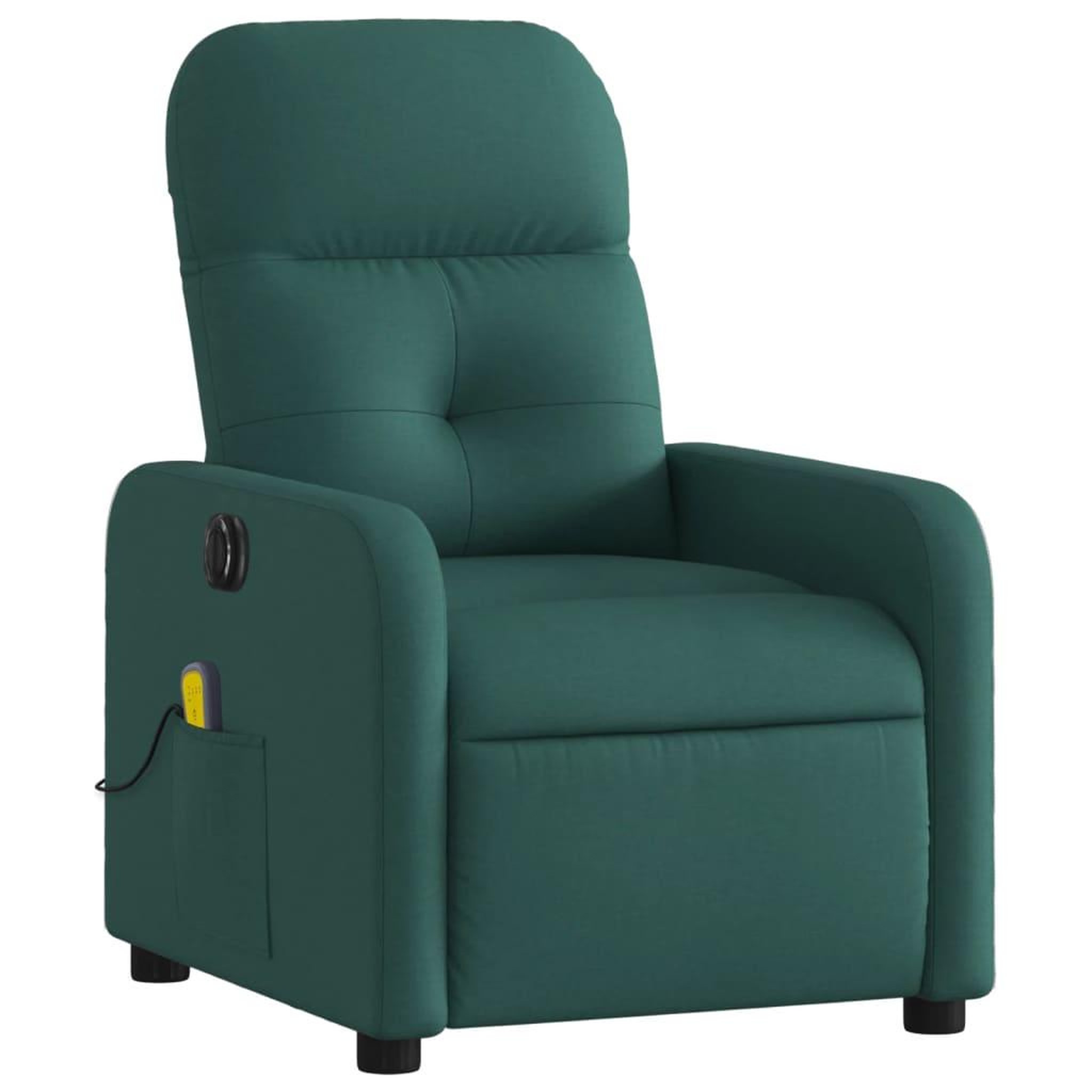 Voir la diapositive 3 : VIDAXL Fauteuil de massage inclinable electrique Vert fonce Tissu