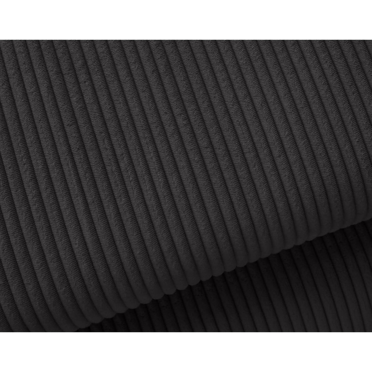 BEST MOBILIER Lisbona - canapé d'angle droit 5 places convertible avec têtières en velours côtelé