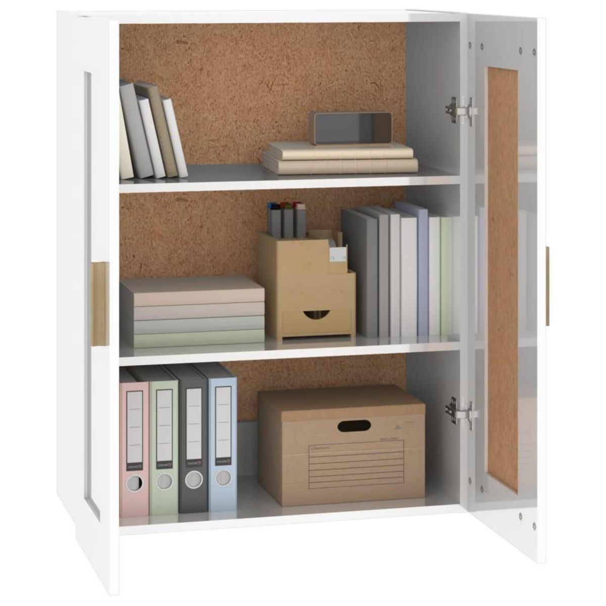VIDAXL Armoire murale Blanc brillant 69,5x32,5x90 cm Bois d'ingenierie