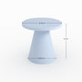 Voir la diapositive 4 : Rendez vous déco Table d'appoint de jardin en métal bleu pastel D45 cm -Azuri