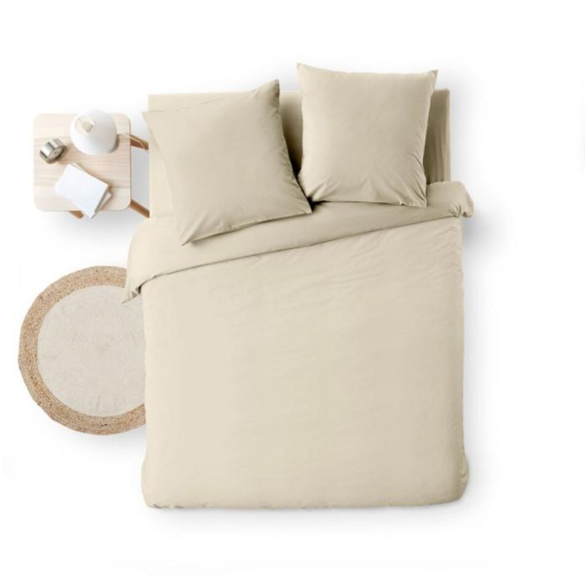 Paris Prix Parure de Lit 3 Pièces  Meline  260x240cm Sable