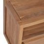 Voir la diapositive 4 : VIDAXL Meuble TV Bois massif de teck et finition naturelle 120x30x40cm