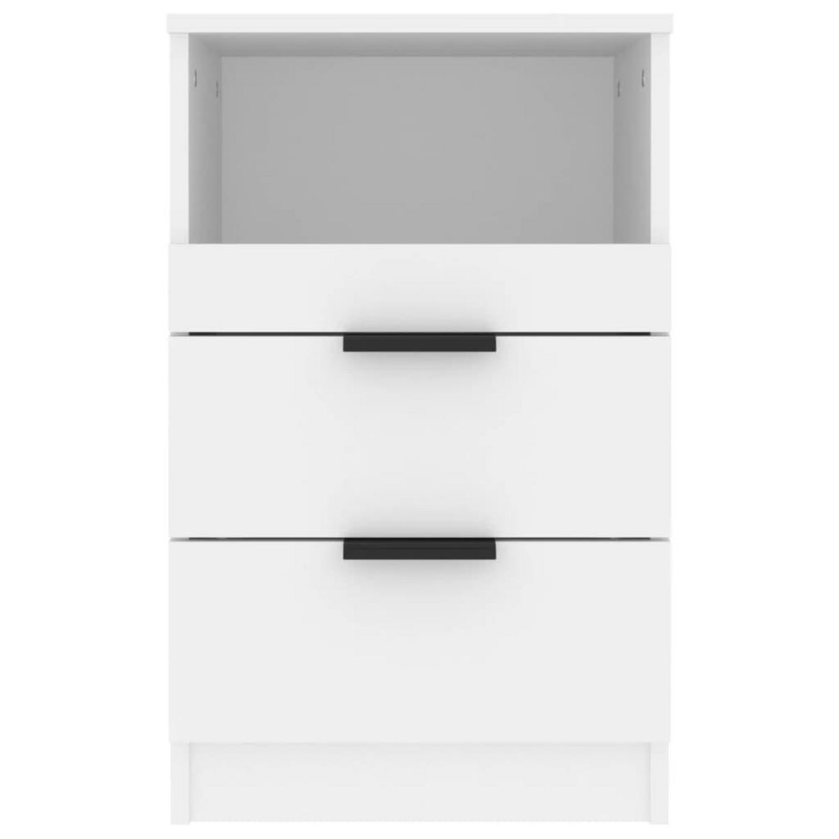 VIDAXL Tables de chevet 2 pcs Blanc Bois d'ingenierie