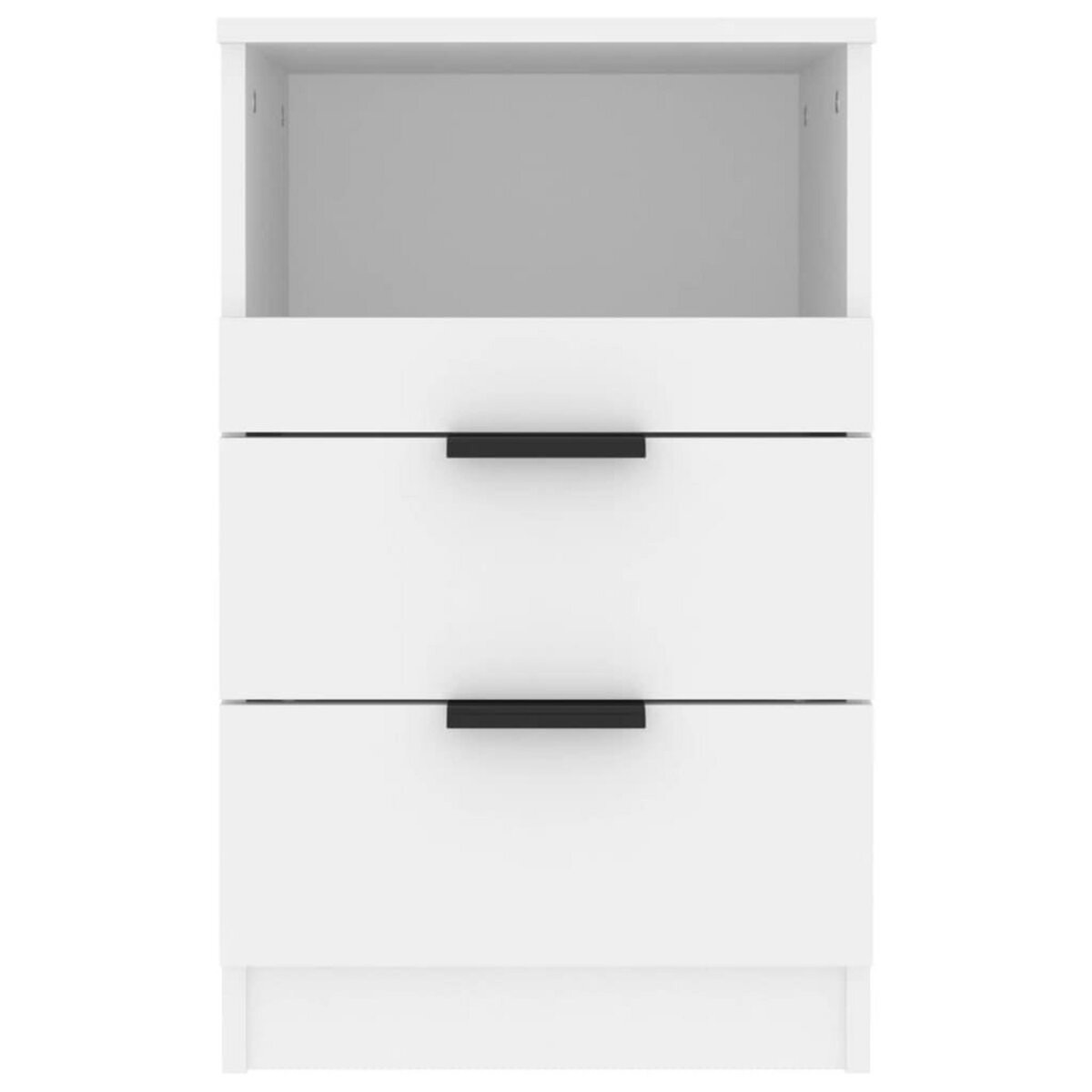 VIDAXL Tables de chevet 2 pcs Blanc Bois d'ingenierie