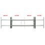 Voir la diapositive 2 : VIDAXL Grille reglable de securite de fenetres et 2 barres 1000-1500mm