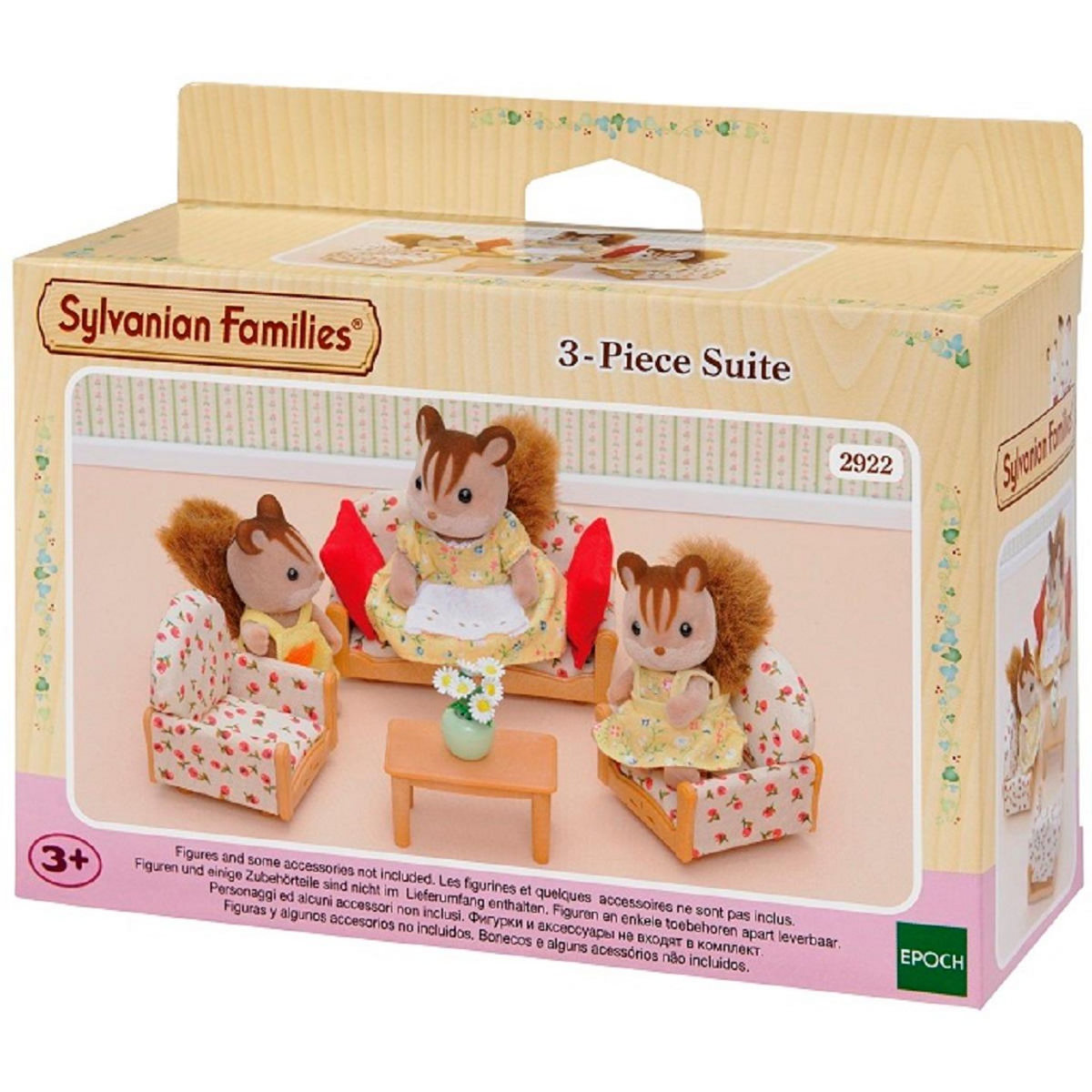 Sylvanian families 4464 - Le canapé, 2 fauteuils et table basse - Sylvanian Families