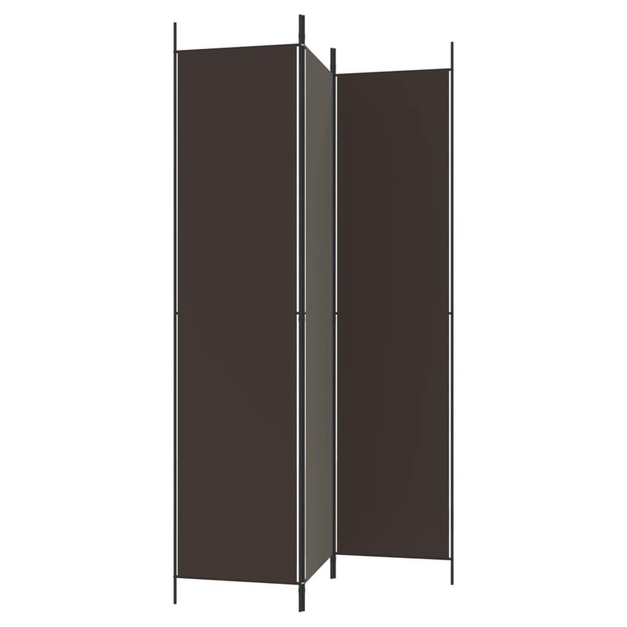 Voir la diapositive 4 : VIDAXL Cloison de separation 3 panneaux Marron 150x220 cm Tissu