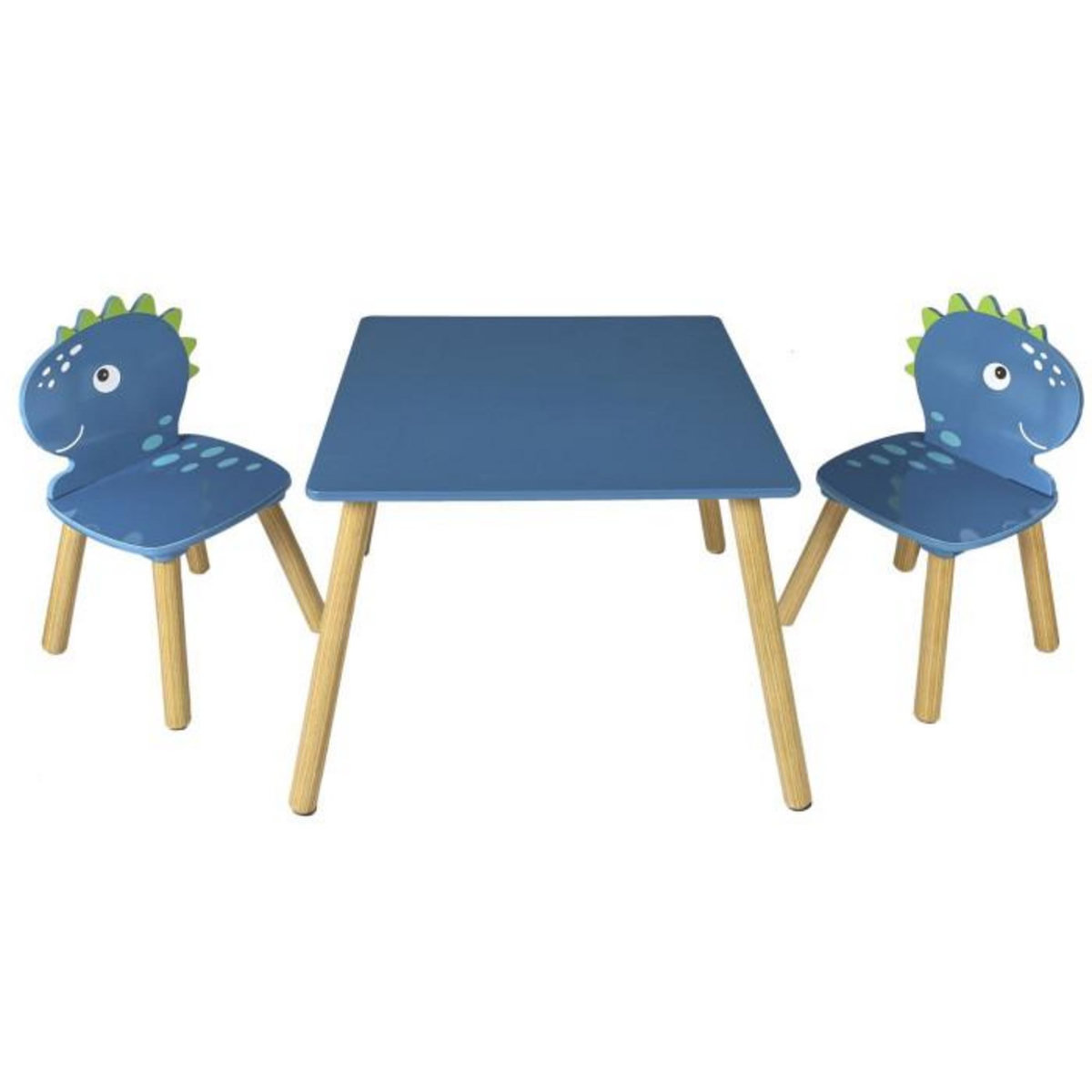 Paris Prix Table & 2 Chaises Enfant  Dino  55cm Bleu