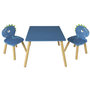Voir la diapositive 2 : Paris Prix Table & 2 Chaises Enfant  Dino  55cm Bleu