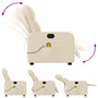 Voir la diapositive 5 : VIDAXL Fauteuil de massage inclinable Creme Tissu