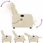 Voir la diapositive 5 : VIDAXL Fauteuil de massage inclinable Creme Tissu
