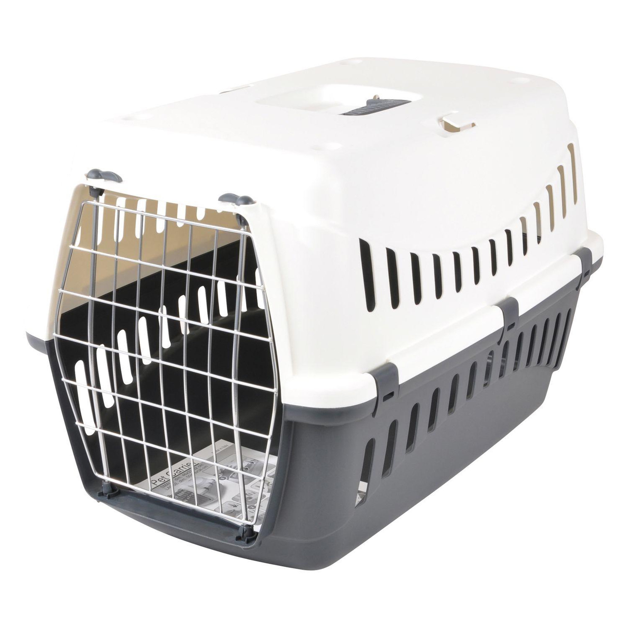 LOVE STORY Cage de transport cheester - blanc et gris anthracite
