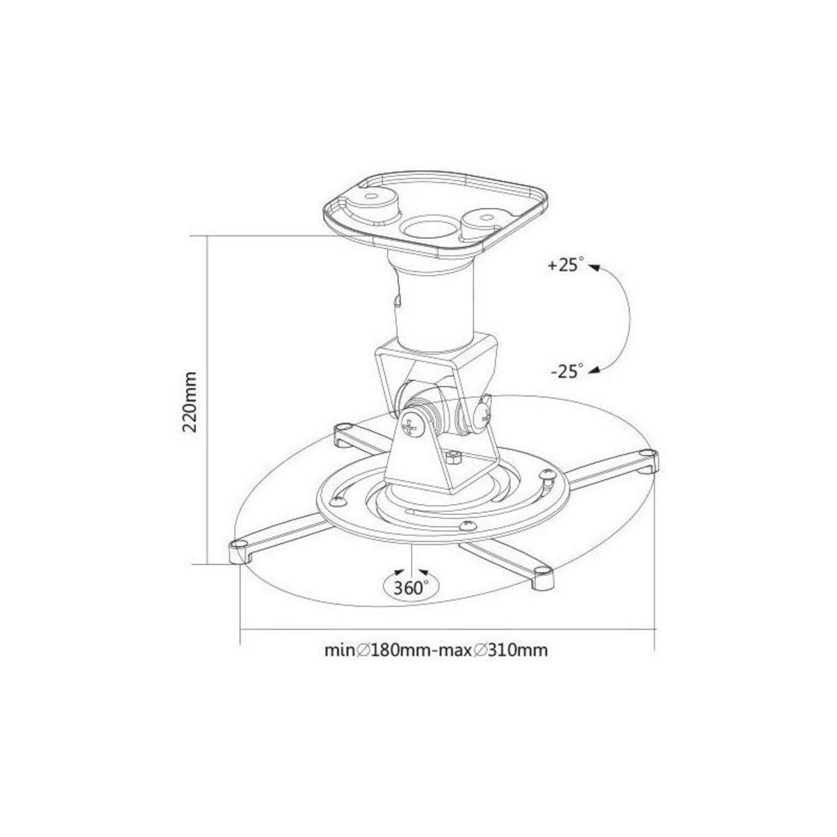 Support universel plafond  MBG FRANCE - D110NEW