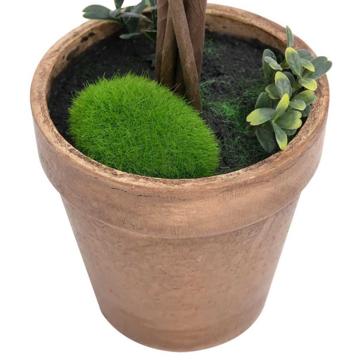VIDAXL Plantes de buis artificiel 2 pcs avec pots Boule Vert 33 cm