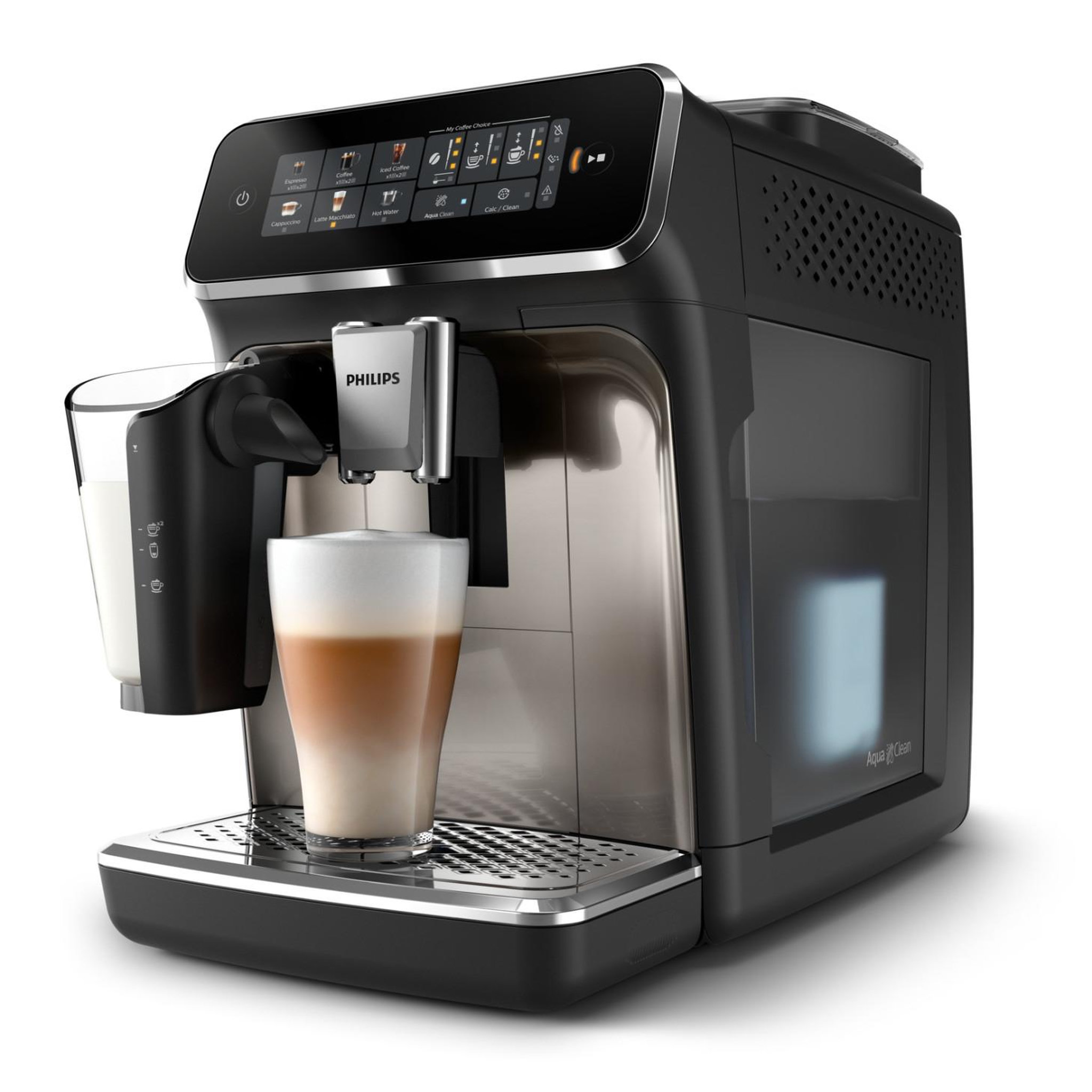 Voir la diapositive 2 : Philips Philips série 3300 noir / chrome ep3347/90 machine expresso broyeur,6 boissons, carafe lattego
