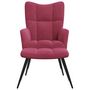 Voir la diapositive 3 : VIDAXL Chaise de relaxation avec tabouret Rouge bordeaux Velours