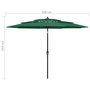 Voir la diapositive 6 : VIDAXL Parasol de jardin a 3 niveaux avec mat en aluminium vert 3 m