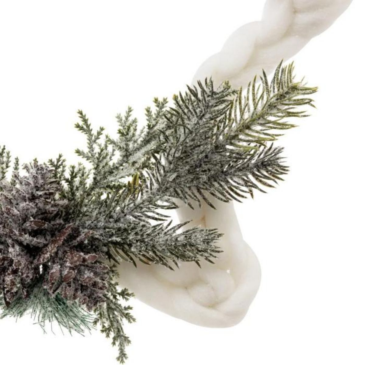 ATMOSPHERA Sujet de Noël Étoile Tressée  Givrée  30cm Blanc