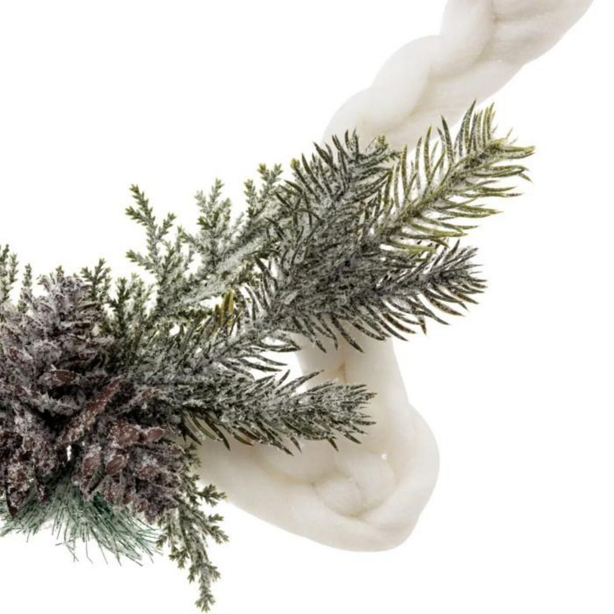 ATMOSPHERA Sujet de Noël Étoile Tressée  Givrée  30cm Blanc