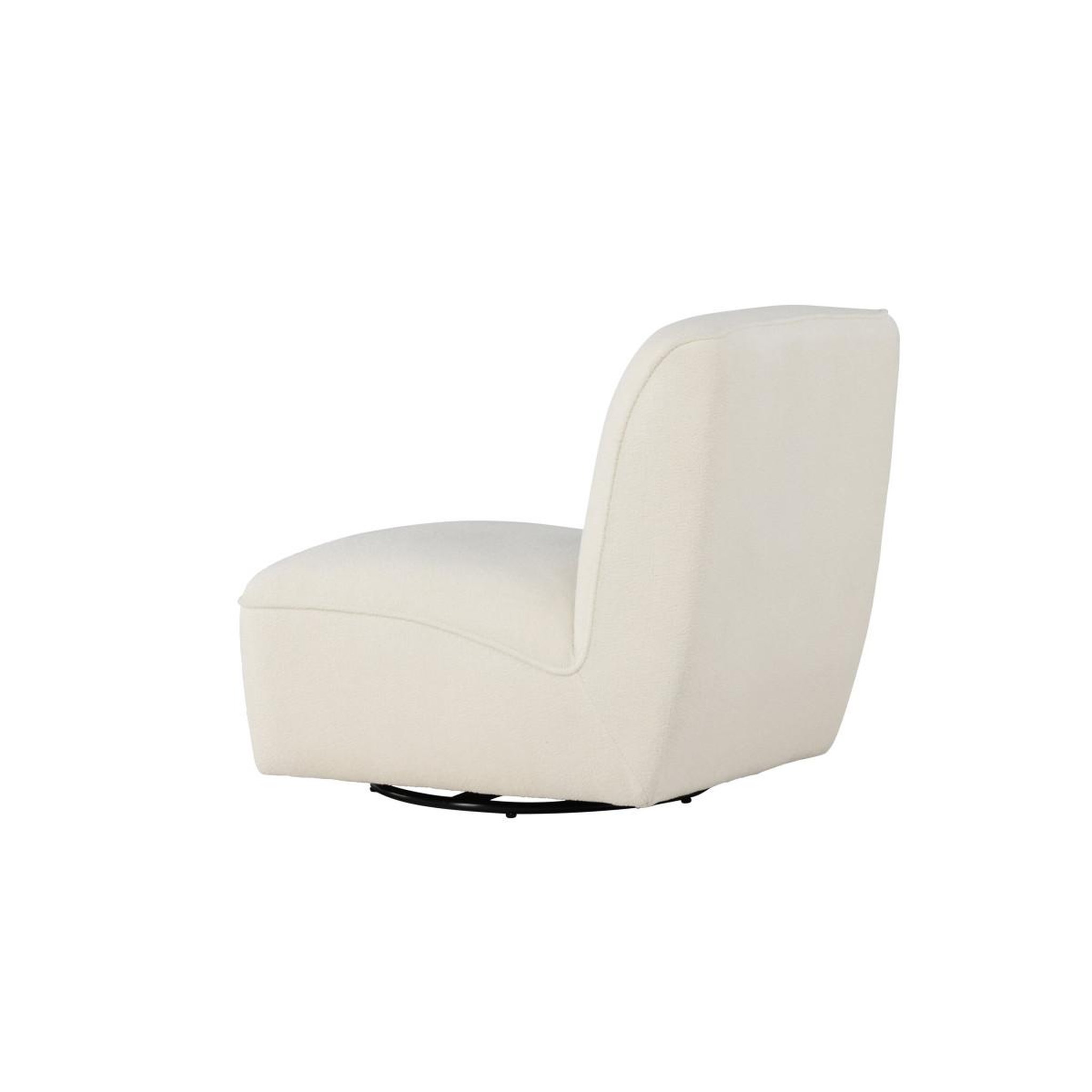 Voir la diapositive 5 : Paris Prix Fauteuil design en tissu bouclette  my  88cm blanc