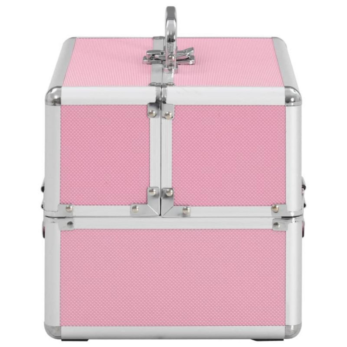 VIDAXL Mallette à maquillage 22x30x21 cm Rose Aluminium