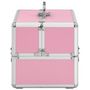 Voir la diapositive 4 : VIDAXL Mallette à maquillage 22x30x21 cm Rose Aluminium