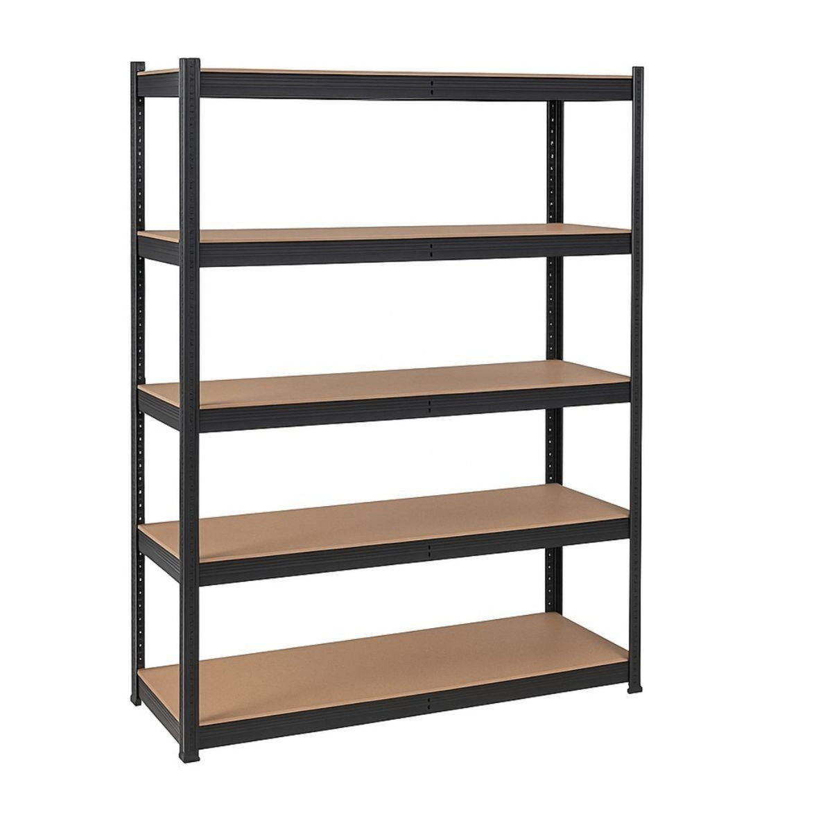 INTEC Etagère de Rangement Noire 120 x 60cm x H180cm - Rayonnage en métal Haute qualité 5 Plateaux Charges lourdes 1500kg INTEC