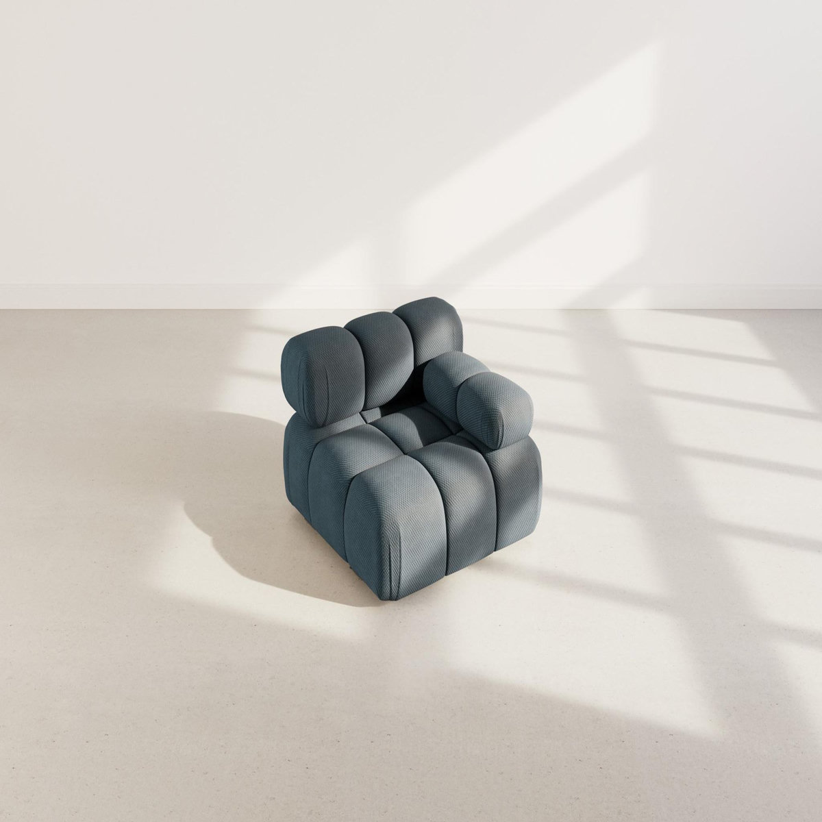 LISA DESIGN Ruby - module d'assise droit en velours texturé