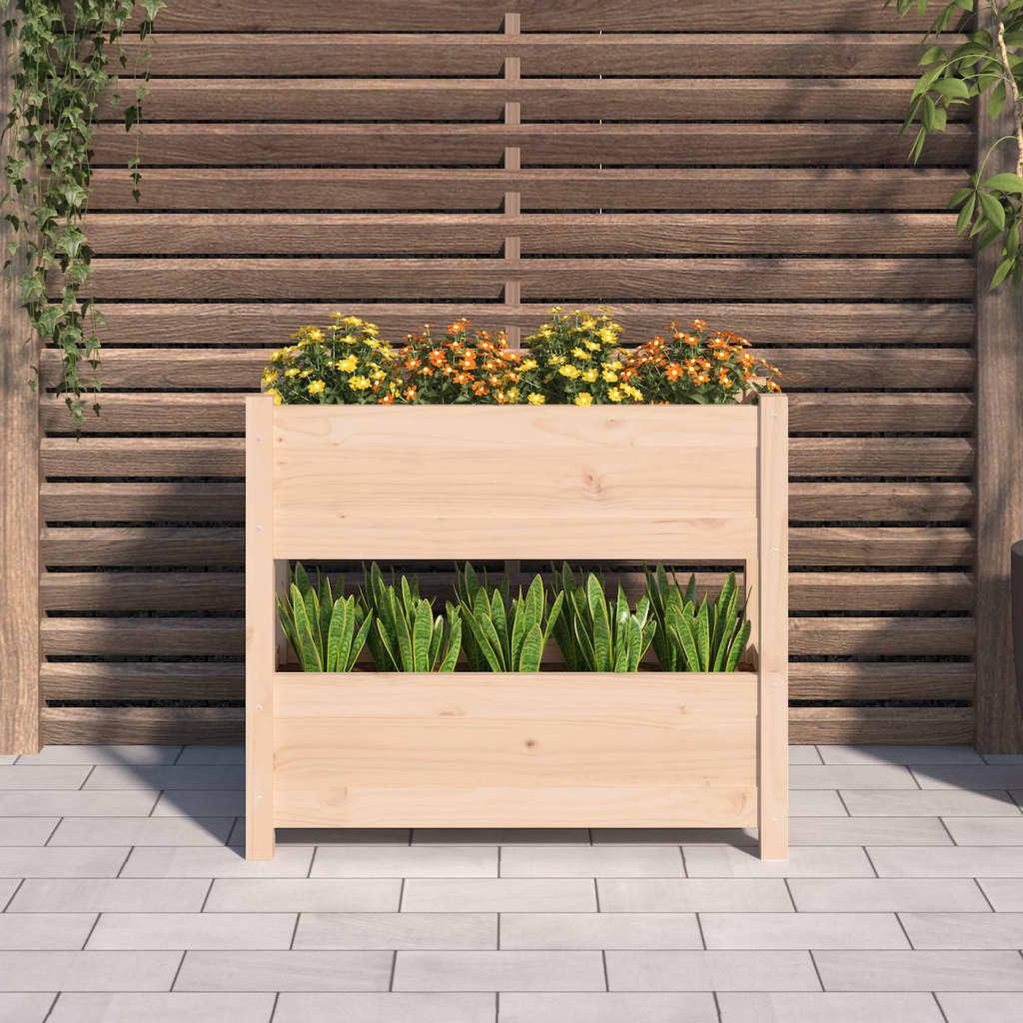 Voir la diapositive 3 : VIDAXL Jardiniere 77x25x66 cm Bois massif de pin