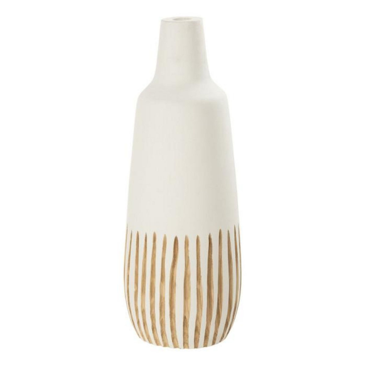 Paris Prix Vase Design en Bois  Ying  56cm Blanc & Naturel